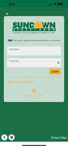 Sundown State Bank Mobile Screenshot 1 of 5