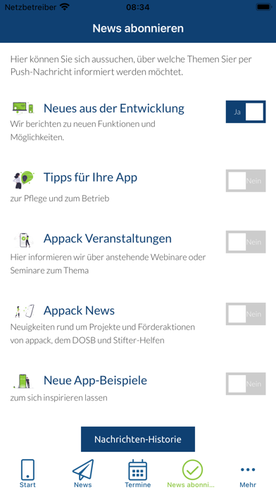 Appack - App Entwicklung Screenshot