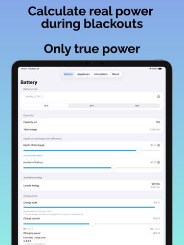 Blackout Math.Power Calculator iPad screenshot