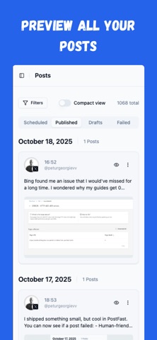 PostFast: Plan & Schedule Screenshot 2 of 3