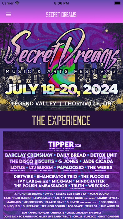 Secret Dreams Music Festival Screenshot