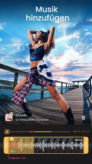 Screenshot von Video Bearbeiten: Dizzi KI auf dem iPhone 8