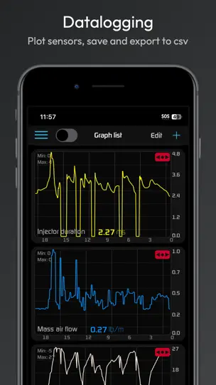 Captura de pantalla de OBD Connect en iPhone 3