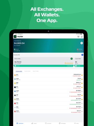 RaydarApp - Crypto Tracking iPad screenshot