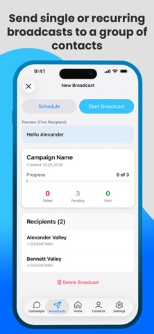 Lightsend: Blue Text Campaigns screenshot