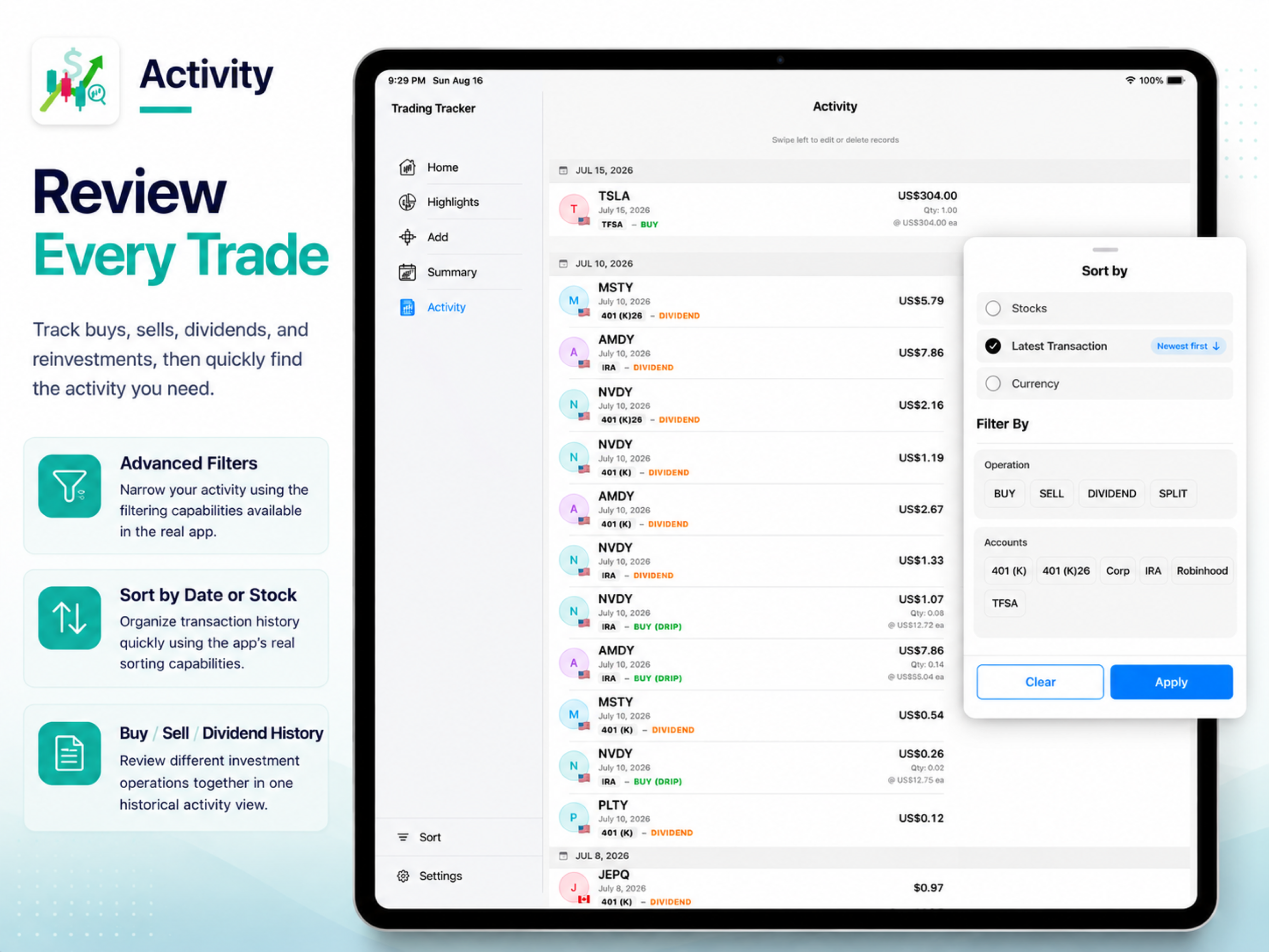 Trading Tracker screenshot 11