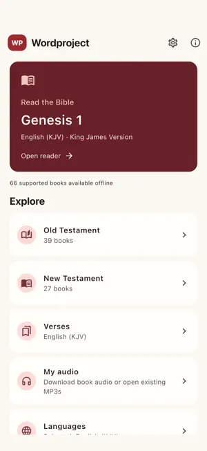 WORDPROJECT AUDIO BIBLE screenshot 1