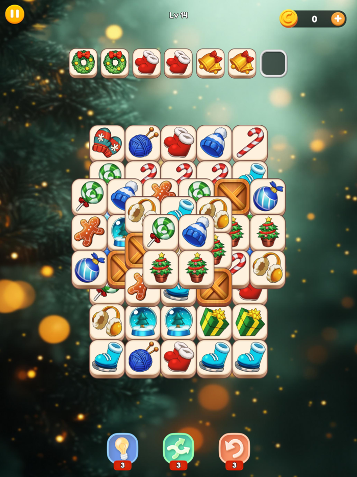 Christmas Mahjong Tiles Clear