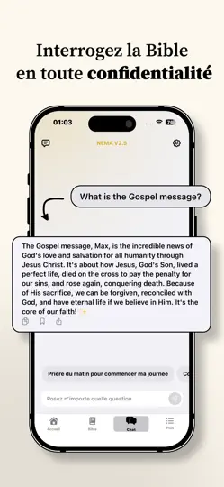 Capture d'écran de Amen - Chat Bible sur iPhone 4