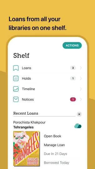 Captura de pantalla de Libby, La App De Bibliotecas en iPhone 6