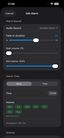 Soft Alarm - Gentle Wake Up Screenshot 2 of 3