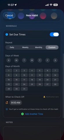 PureHabits screenshot