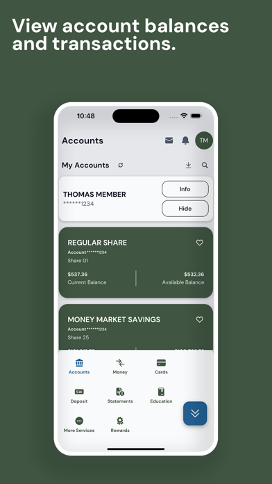 St. Francis CU Mobile Banking Screenshot