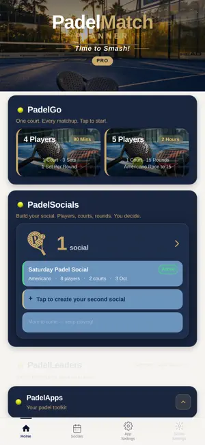Padel Match Planner screenshot 1