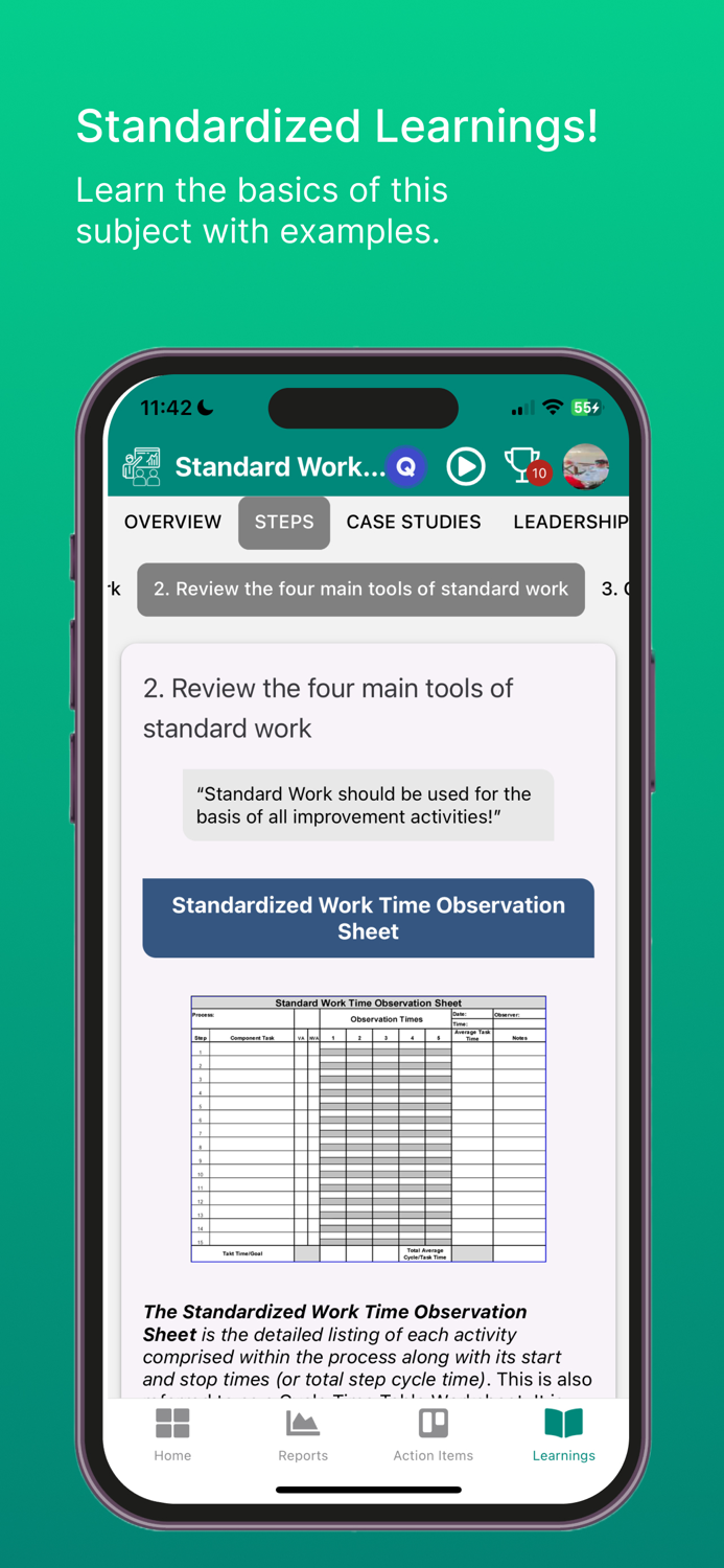 Lean Standard Work Rpt