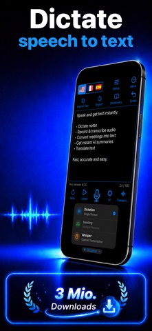 Dictation Pro - Voice to Text iPhone screenshot