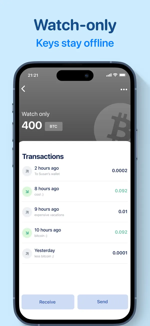 Screenshot #2 pour BlueWallet - Bitcoin wallet