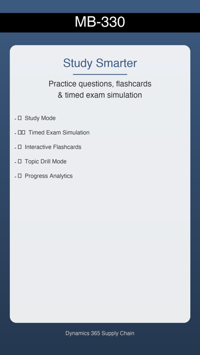 Screenshot #1 pour MB-330 D365 Supply Chain Prep