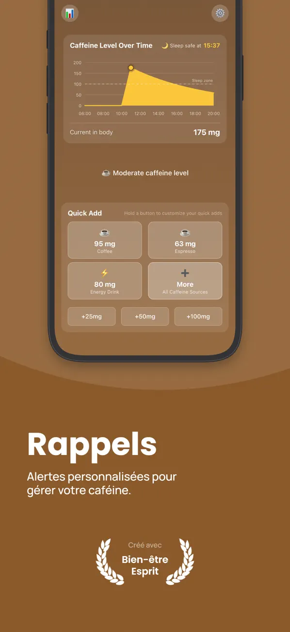 Screenshot #2 pour CaffeineTrack – Mieux dormir