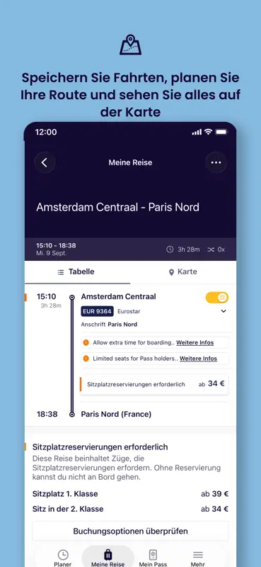 Eurail/Interrail Rail Planner screenshot 2 of 6