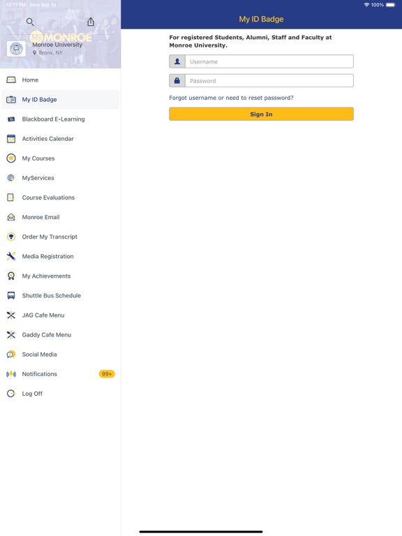 MyMonroe Mobile app screenshot 2