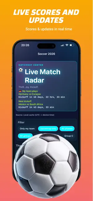 Soccer 2026 – Schedule & Tools screenshot 2