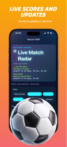 Soccer 2026 – Schedule & Tools Screenshot 2 of 5