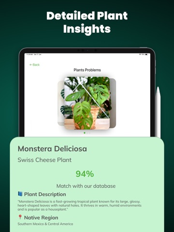 AI Plant Identifier plantcare iPad screenshot