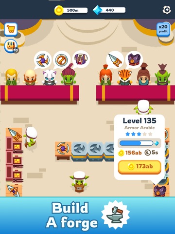 Forgeland: idle simulator iPad screenshot