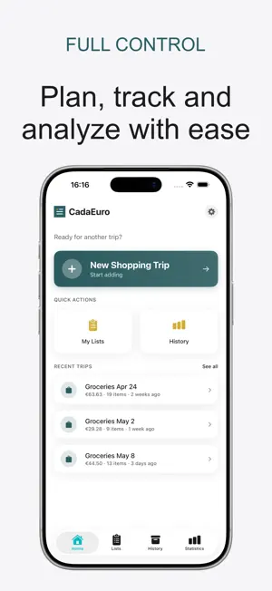 CadaEuro - Grocery Tracker screenshot 1