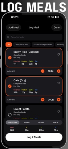 Food Log - Calio Screenshot 2 of 5