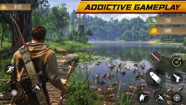鸭子狩猎 3D：狂野狩猎 Fps 射击游戏