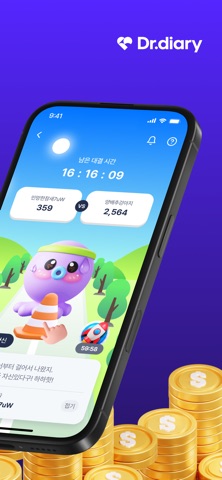 닥터다이어리 – 돈버는 혈당, 식단, 체중, 만보기 앱 iPhone screenshot