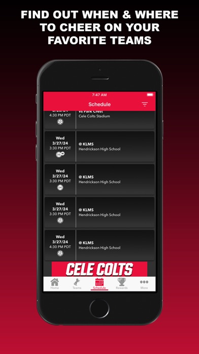 Cele Middle School Athletics Screenshot