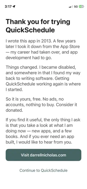 QuickSchedule screenshot 3