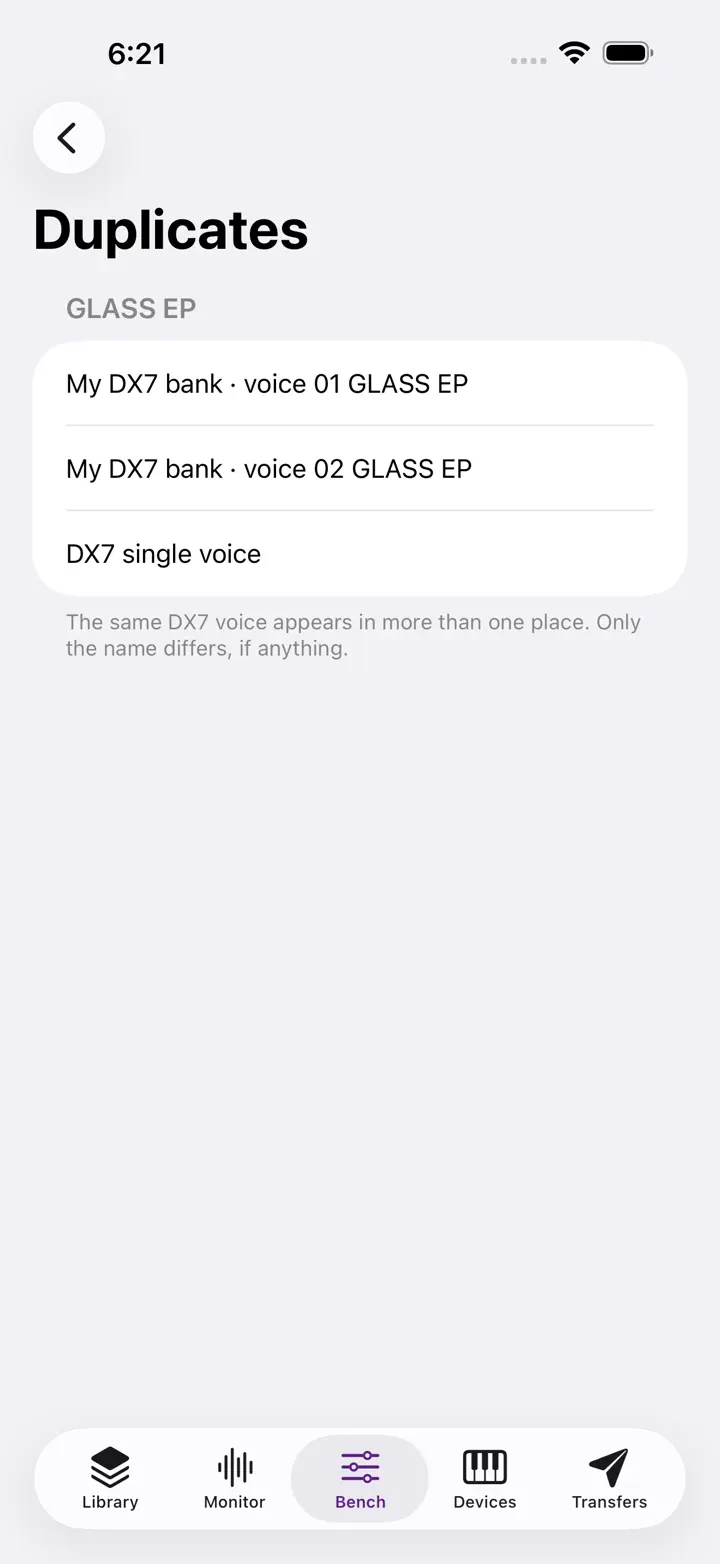 Syxloom: MIDI SysEx iPhone 6.7" screenshot 3: SysEx librarian & patch names