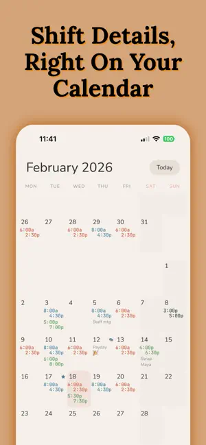 WorkTime: Shift Calendar screenshot 2