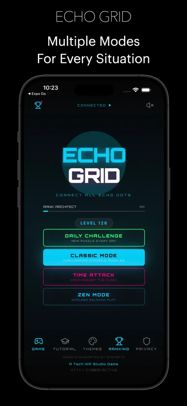 Screenshot #2 pour Echo Grid: Neural Decryption
