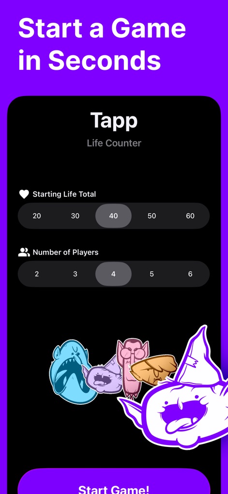 Tapp - EDH Life Counter - Utilities App | MWM
