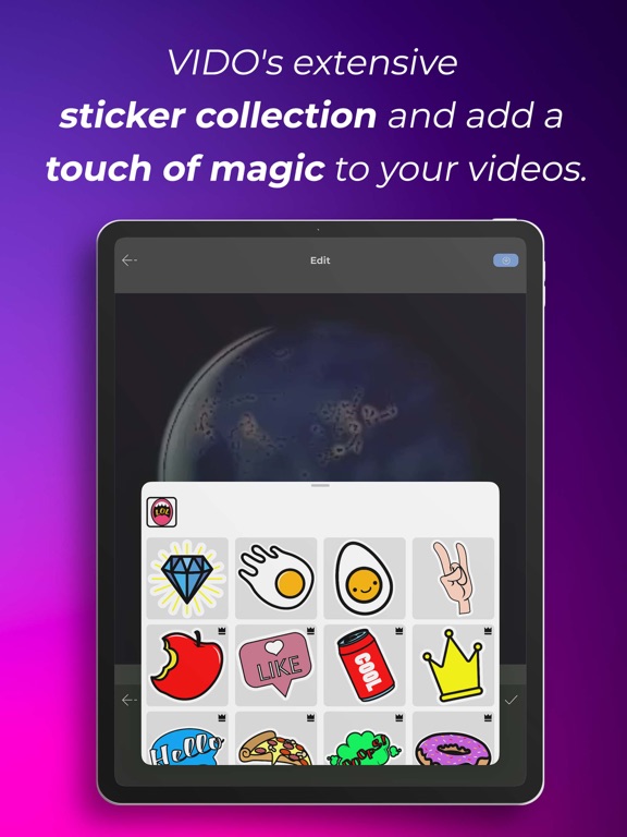 VIDO - Video Editor & Creator iPad screenshot 4 - Photo & Video app