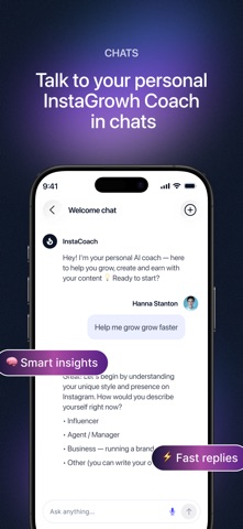 AI InstaCoach for Creators screenshot