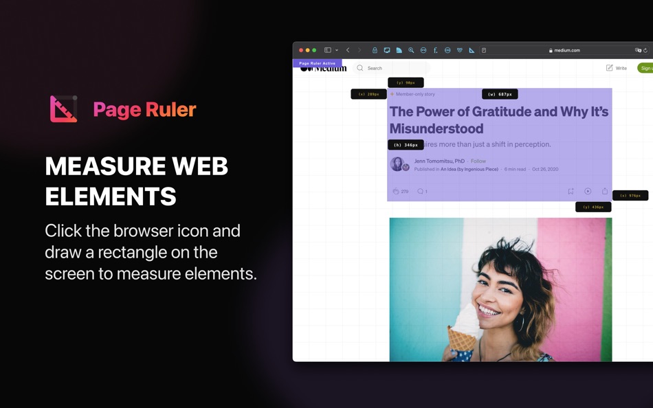 #1. Page Ruler for Safari (macOS) 由: Alfredo Grassau