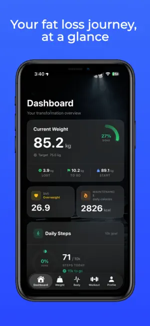 LeanTrack: Fat Loss Tracker screenshot 1