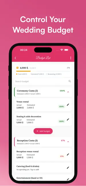 Wedding Plan: Budget Tracker screenshot 4