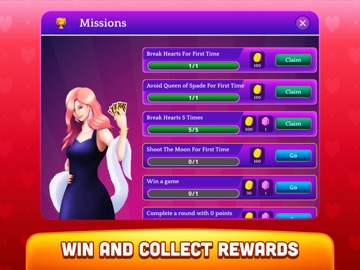 Hearts - Offline Card Game iPad screenshot