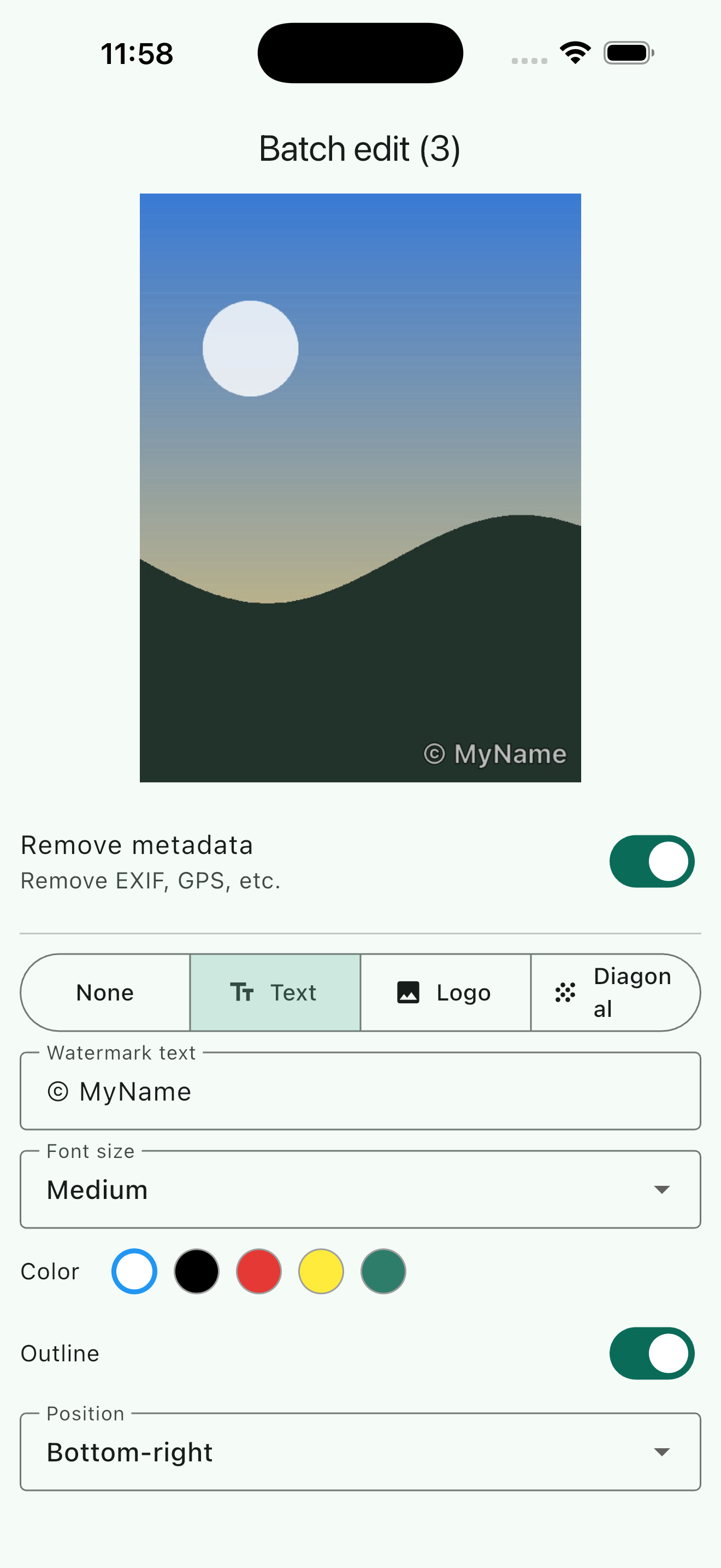 EXIF Cleaner: Add Watermark screenshot 2
