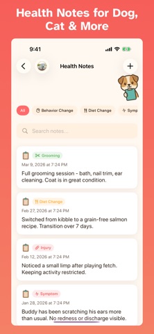 Pet Health Journal Log: VetKit screenshot