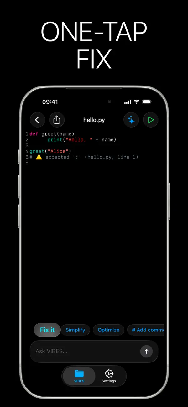 Screenshot #2 pour Python 3 IDE : Vibes
