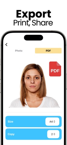 Passport & Visa Photo Maker AI iPhone screenshot