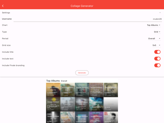 Finale for Last.fm iPad screenshot 5 - Music app